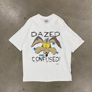 Vintage 90s Wile E Coyote Dazed and Confused Graphic Looney Tunes T-Shirt XL